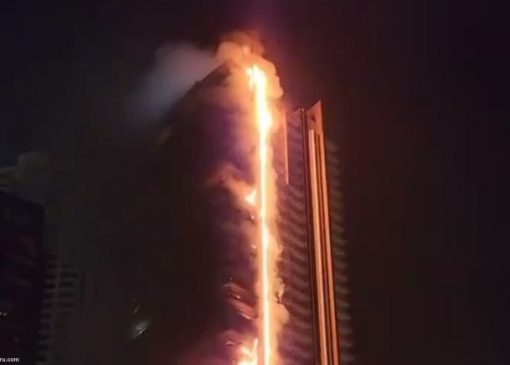 آتش‌سوزی برجی در دبی